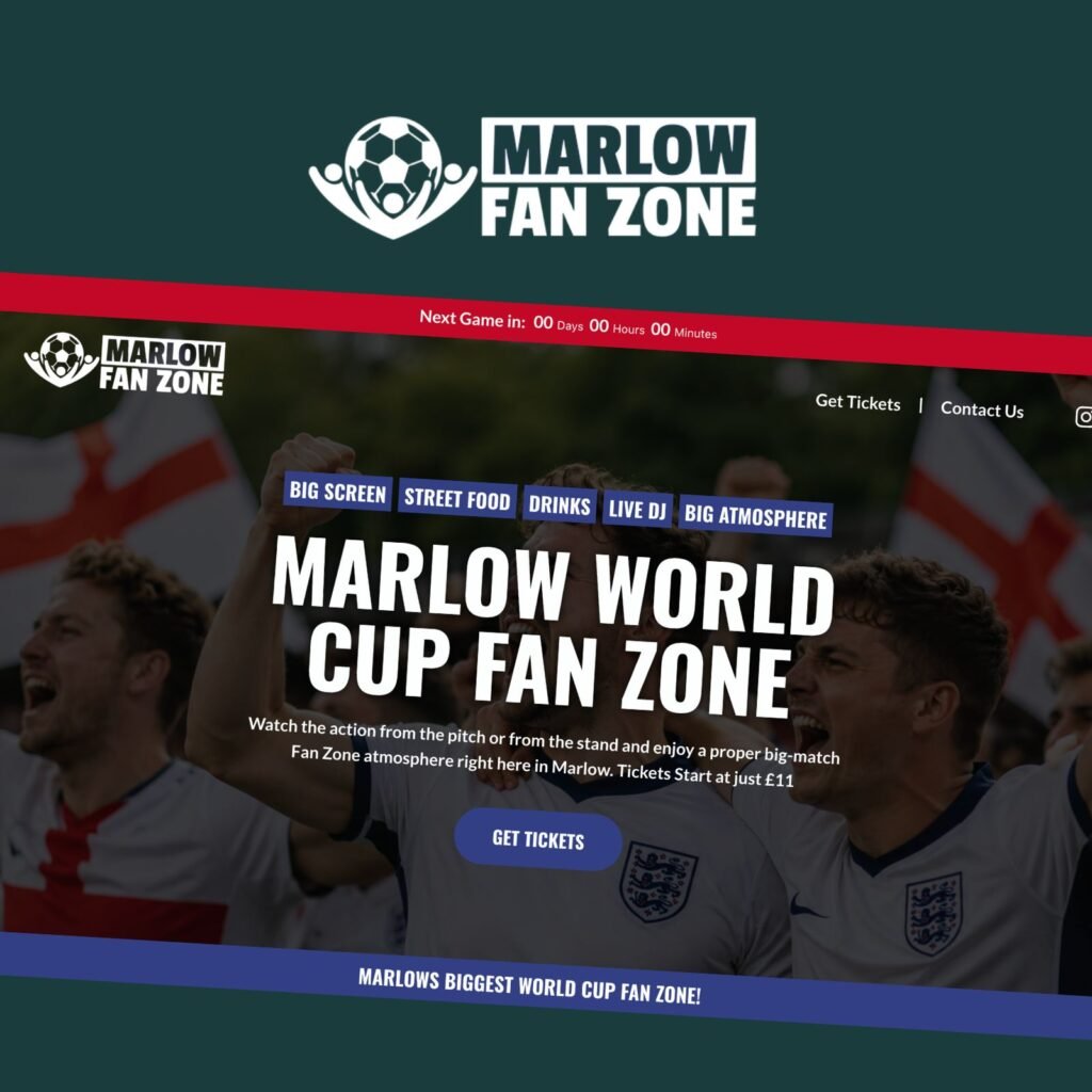 Marlow Fan Zone rapid event website launch