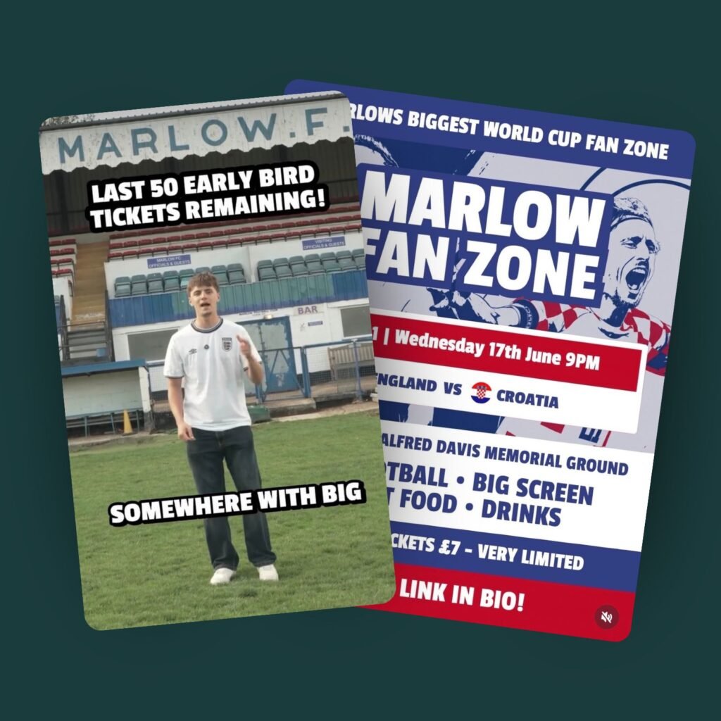 Marlow Fan Zone locally filmed event campaign content