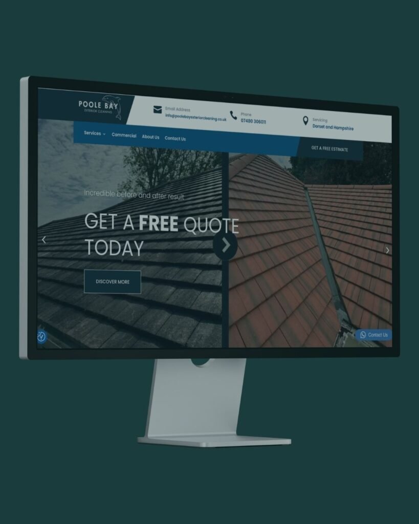 Poole Bay Exterior Cleaning rebrand website and local SEO case study
