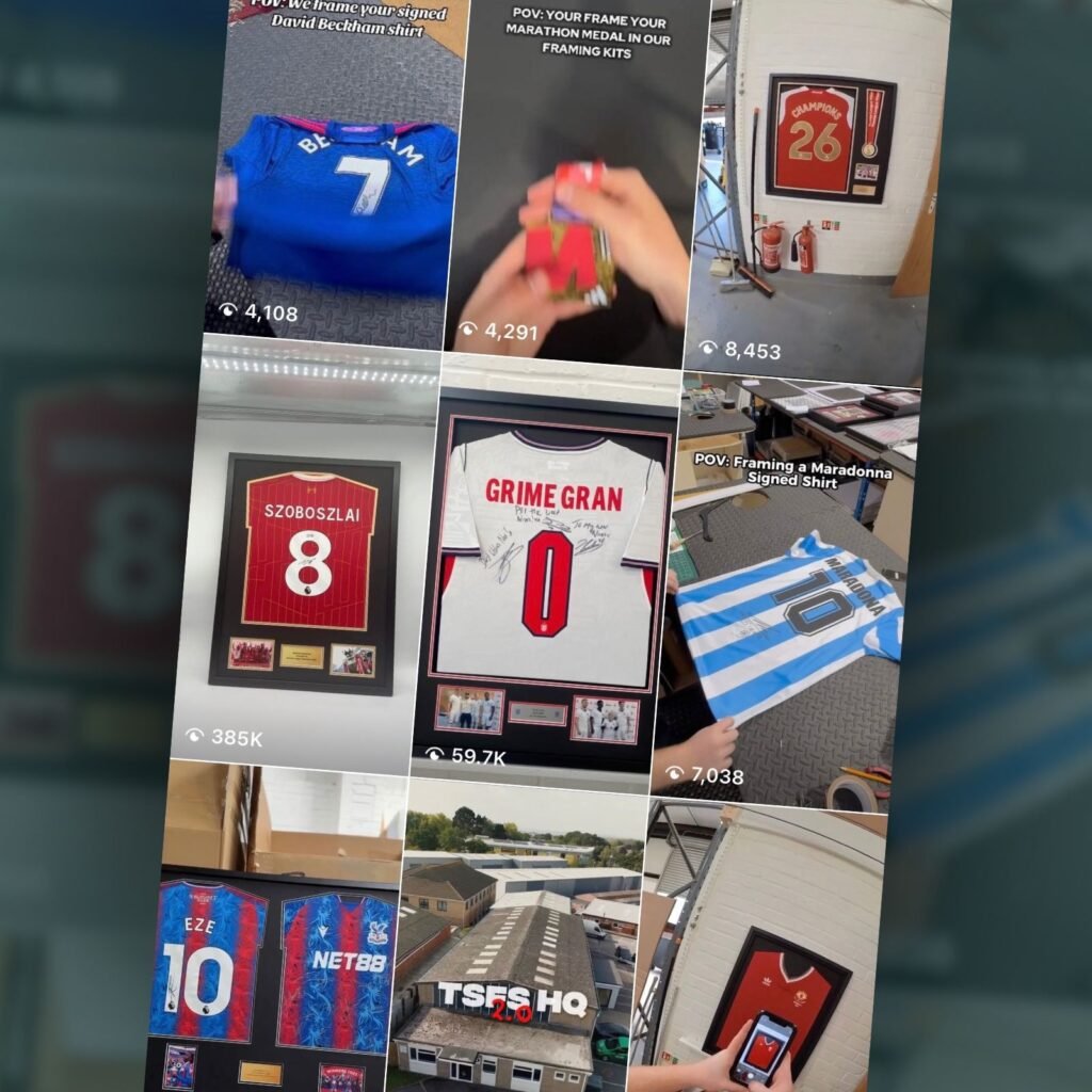 The Shirt Framing Service repeatable POV social content format