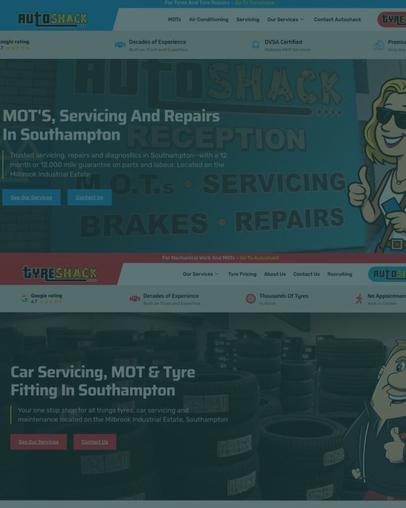 Tyreshack and Autoshack website and paid lead generation case study